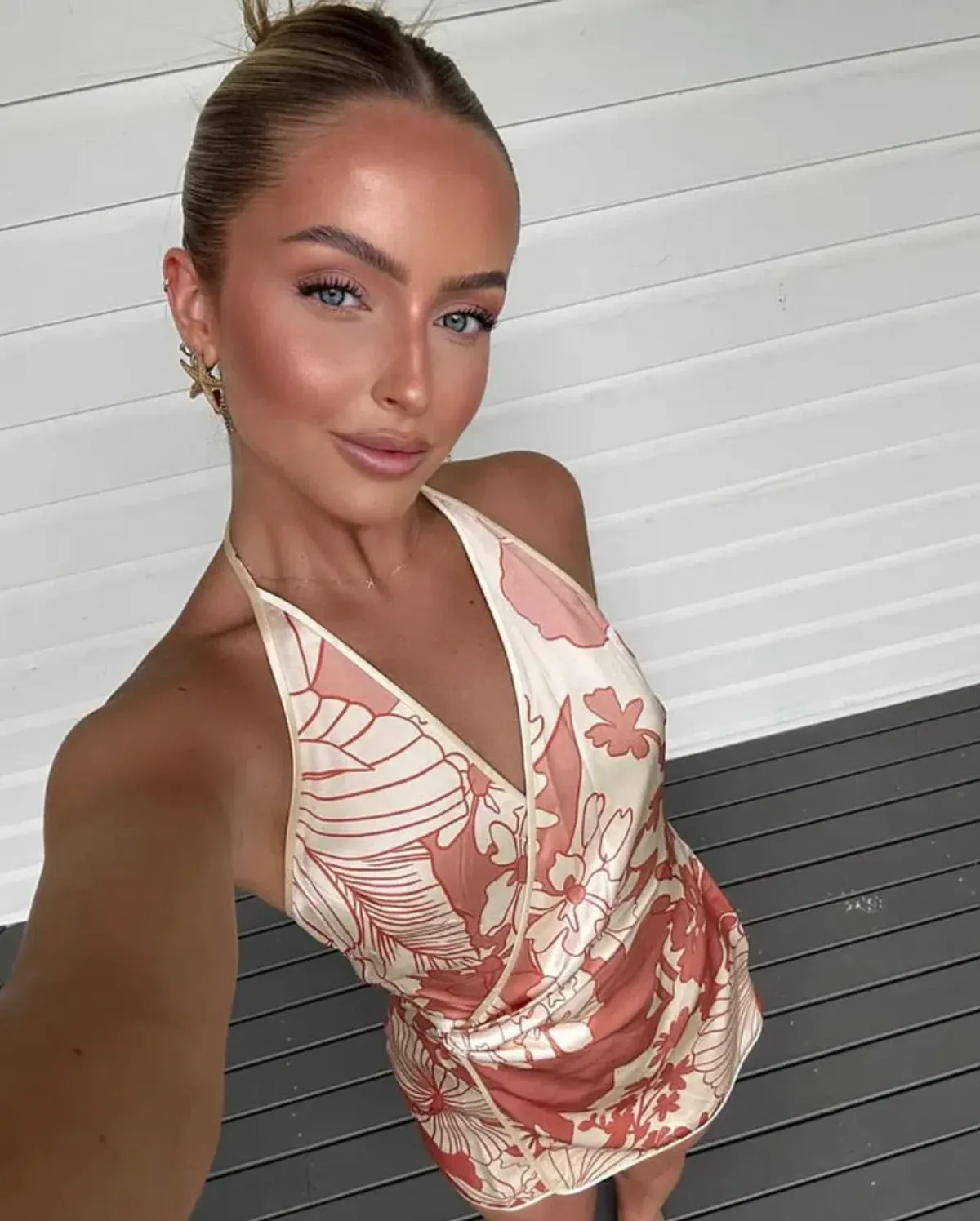 Sir The Label Como Twist Mini Dress Floral Size 1/ AU 8 - Image 1