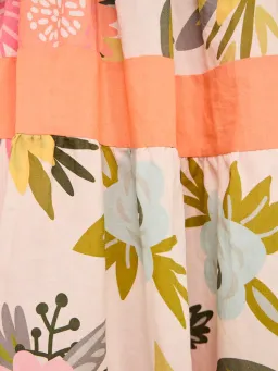 By Nicola Monet Tiered Maxi Dress In Potpourri/Melon Size 10 for rent on The Volte - image 10