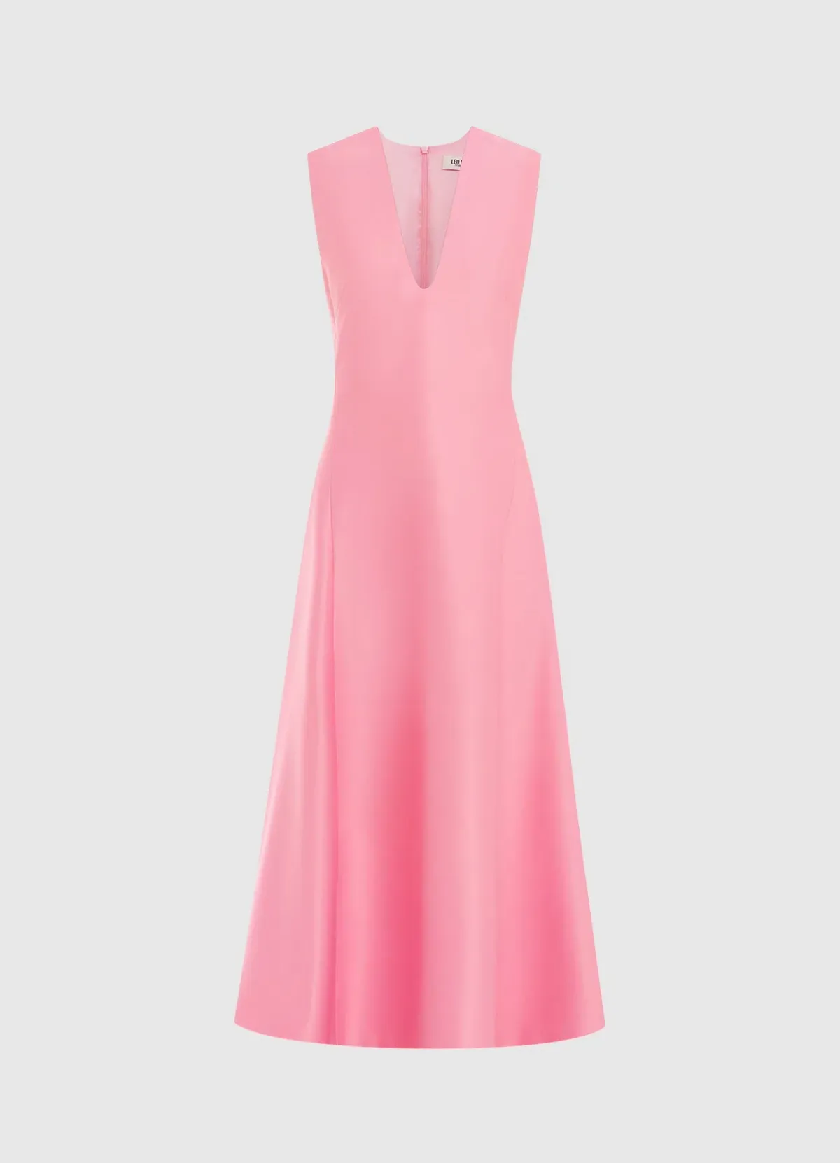 Leo Lin Nicola V Neck Midi Dress Bubblegum Size 14 - Image 3