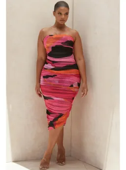 House of CB Sasha Midi Dress Multi Size L / AU 12 for rent on The Volte - image 1