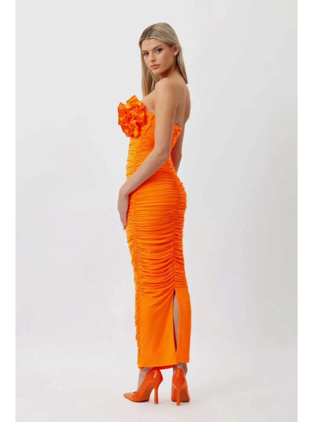 Bianca & Bridgett Tara Gown Orange Size AU 12 - Image 3
