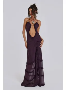 Jaded London Fatale Maxi Dress in Dusk Size AU 6 for rent on The Volte - image 1