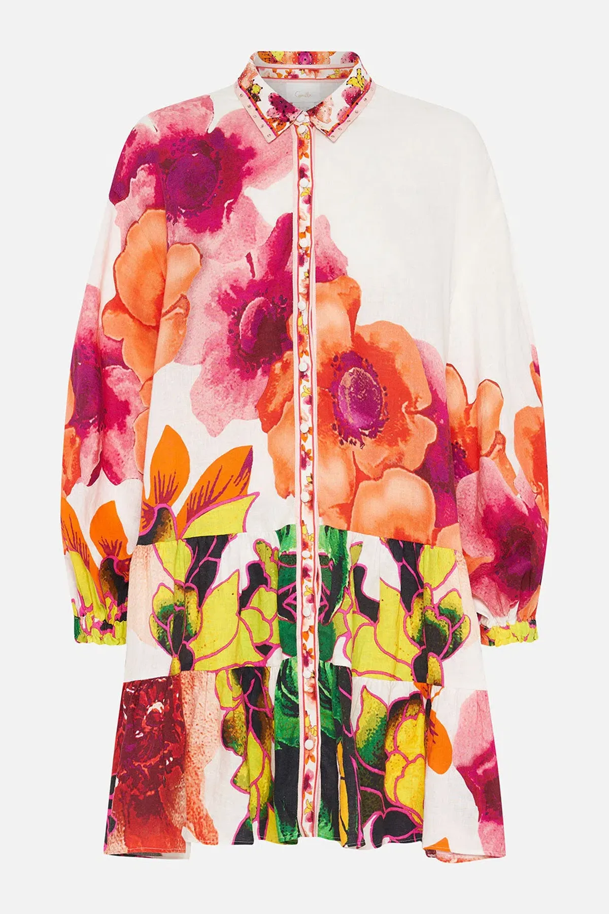 Camilla Pretty As A Poppy Tiered Shirt Dress Size L / AU 14 - Image 6