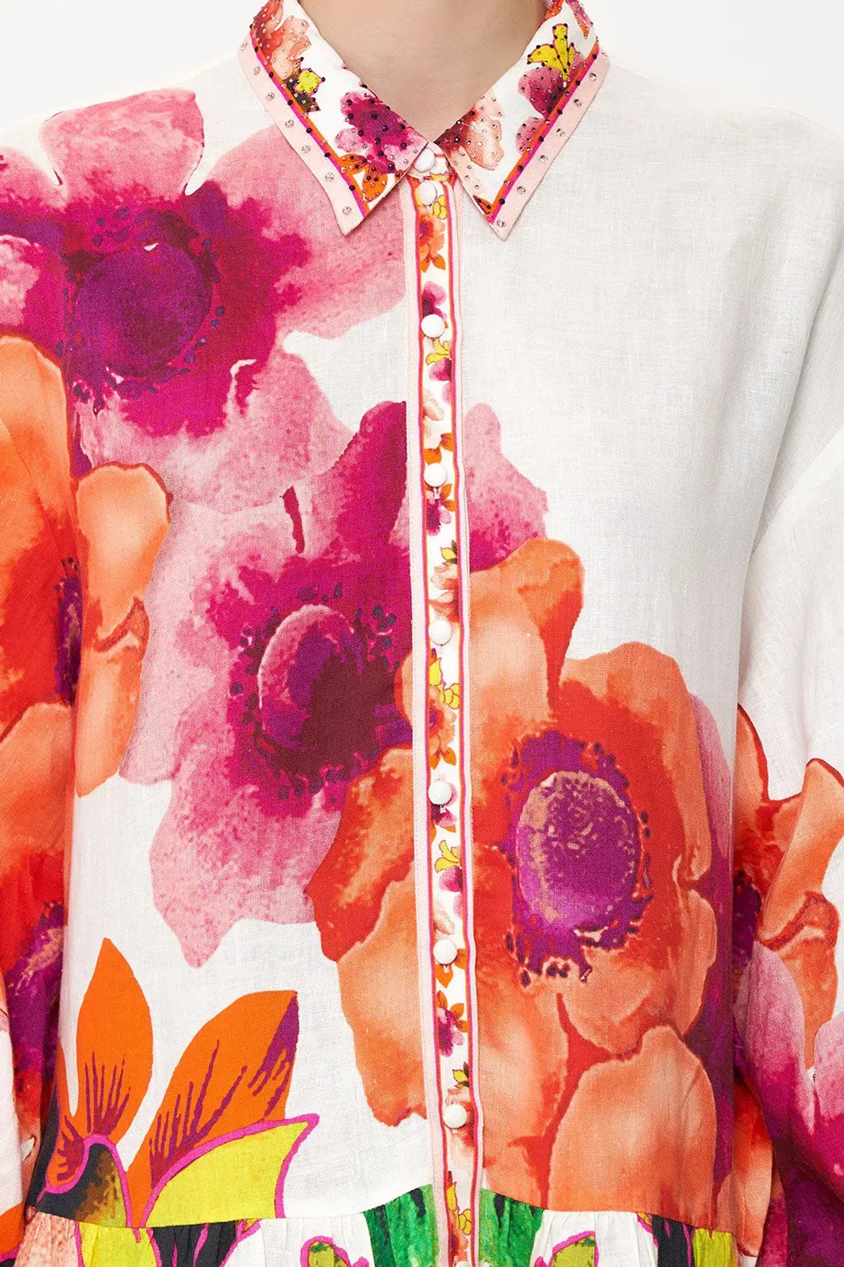 Camilla Pretty As A Poppy Tiered Shirt Dress Size L / AU 14 - Image 5