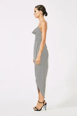 Shona Joy Etienne Lace Back Cowl Bias Midi Dress Print Size 12 for rent on The Volte - image 2