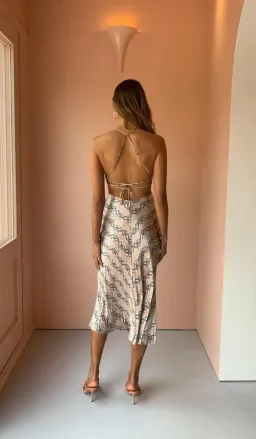 Bec & Bridge Python Midi Dress Snake Print Size 12 for rent on The Volte - image 3