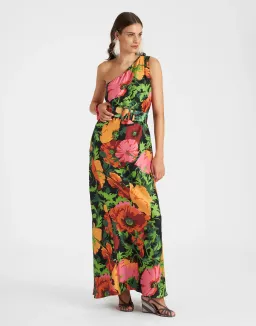 La Double J Roy Wonderland One Shoulder Dress Floral Size 8 for rent on The Volte - image 1