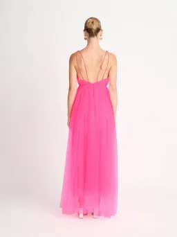 Sheike Imogen Maxi Dress Neon Pink Size 16 for rent on The Volte - image 3