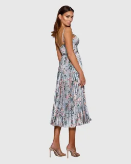 Elle Zeitoune Milan Dress Blue Floral Size AU 14 for rent on The Volte - image 2