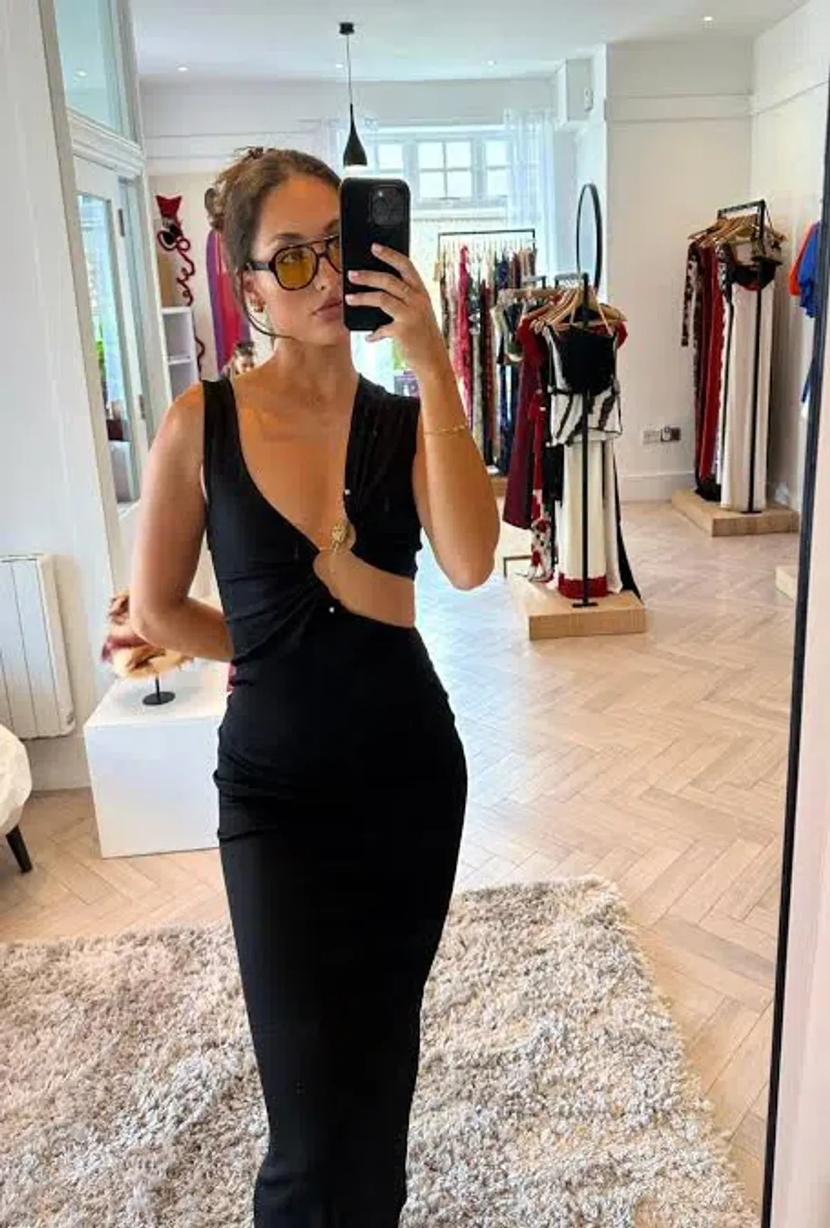 Christopher Esber Serpentine Crystal Stoned Tank Dress Black Size AU 6 - Image 4