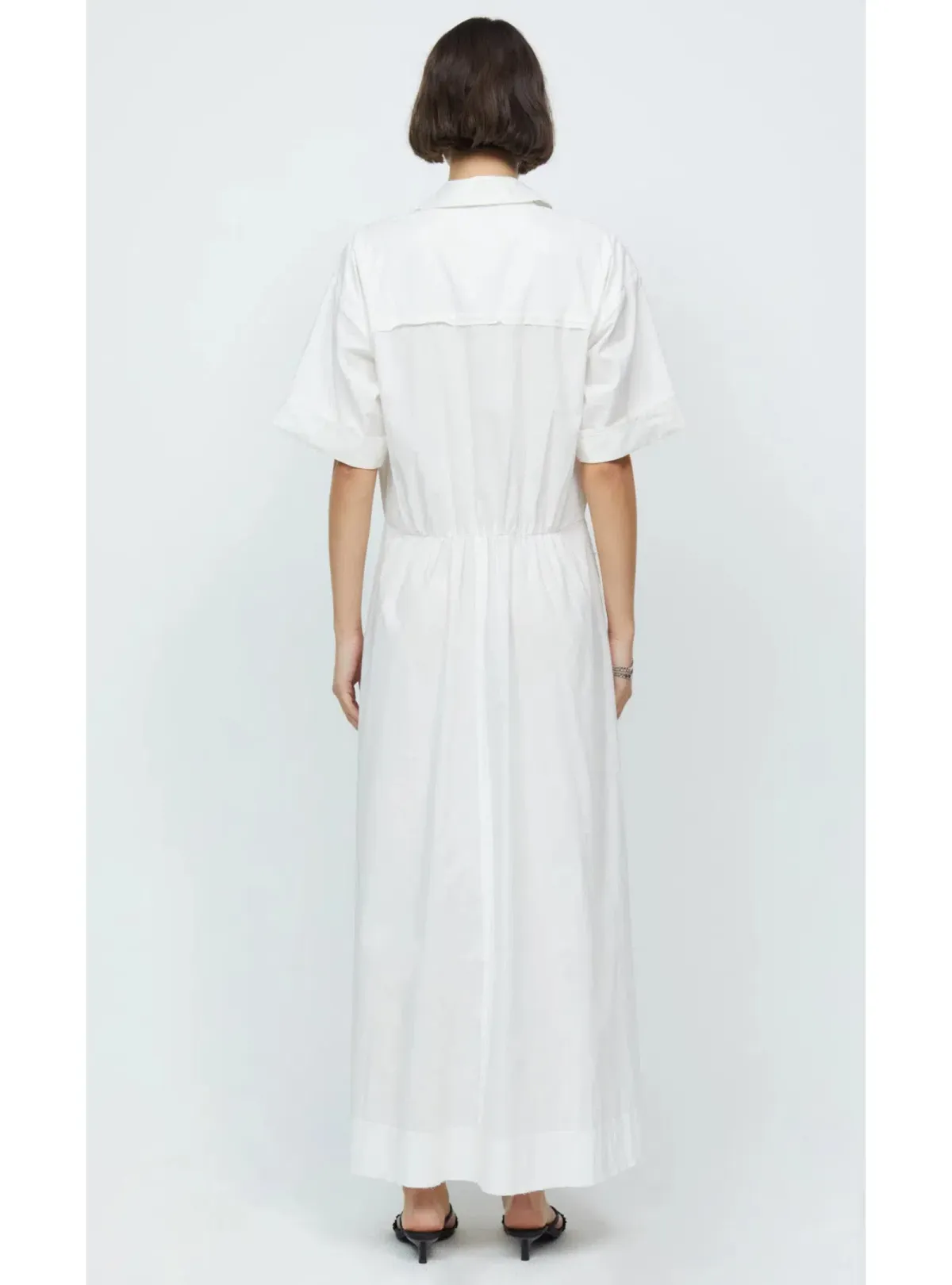 Bec & Bridge Lenna Maxi Shirt Dress Ivory Size AU 10 - Image 4