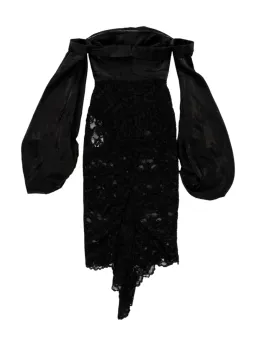 Misha Constance Midi Dress Black Size 14  for rent on The Volte - image 3