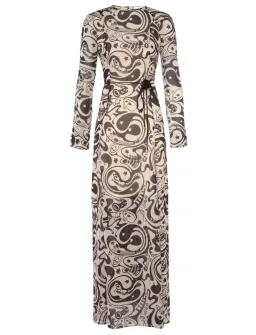 Zimmermann The Matchmaker Sheath Dress in Black/Tea Abstract Musical Size 0/8 AU for rent on The Volte - image 1