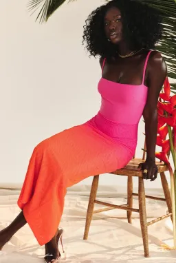 House of CB  Calista Maxi Dress Ombre Flame Size 8 for rent on The Volte - image 3