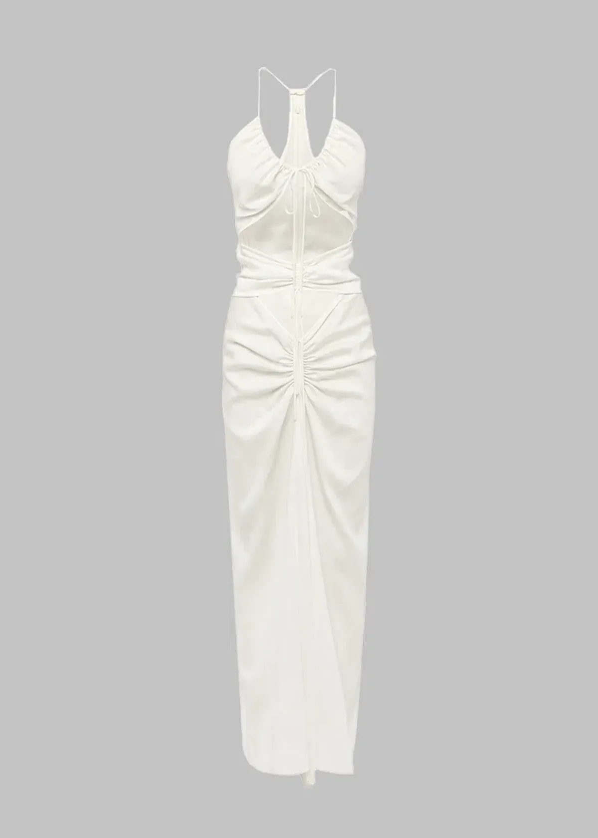 Christopher Esber Multi Panel Disconnect Ruched Halter Dress White  Size 12 AU - Image 2