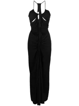 Christopher Esber Black Multi Panel Disconnect Ruched Halter Dress - Size 10 AU for rent on The Volte - image 4