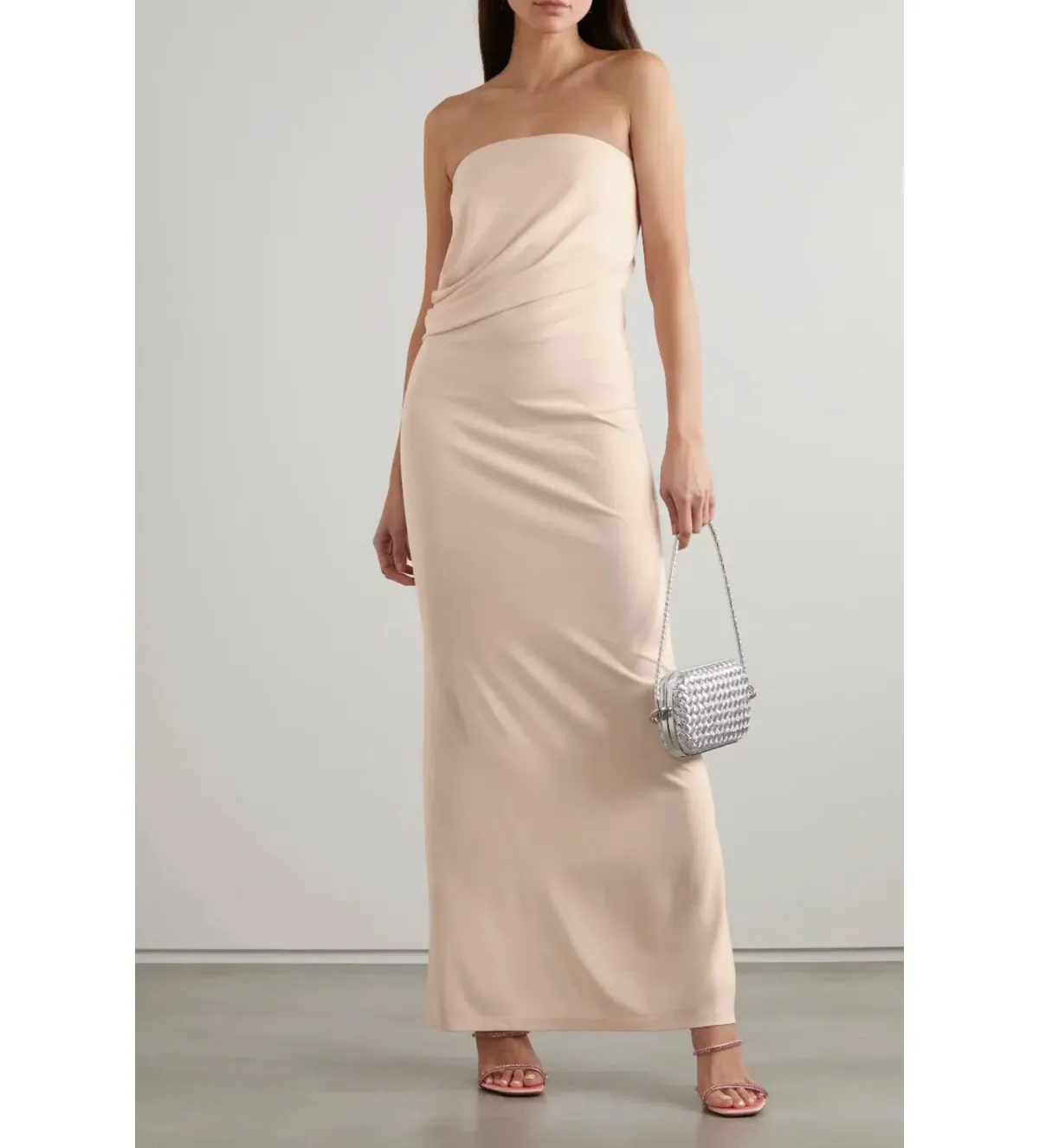 Christopher Esber Balm Strapless Ruched Dress Pink Size 6 AU - Image 1
