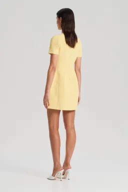 Scanlan Theodore Stretch Reptile Mini Dress Yellow Size 8 for rent on The Volte - image 2
