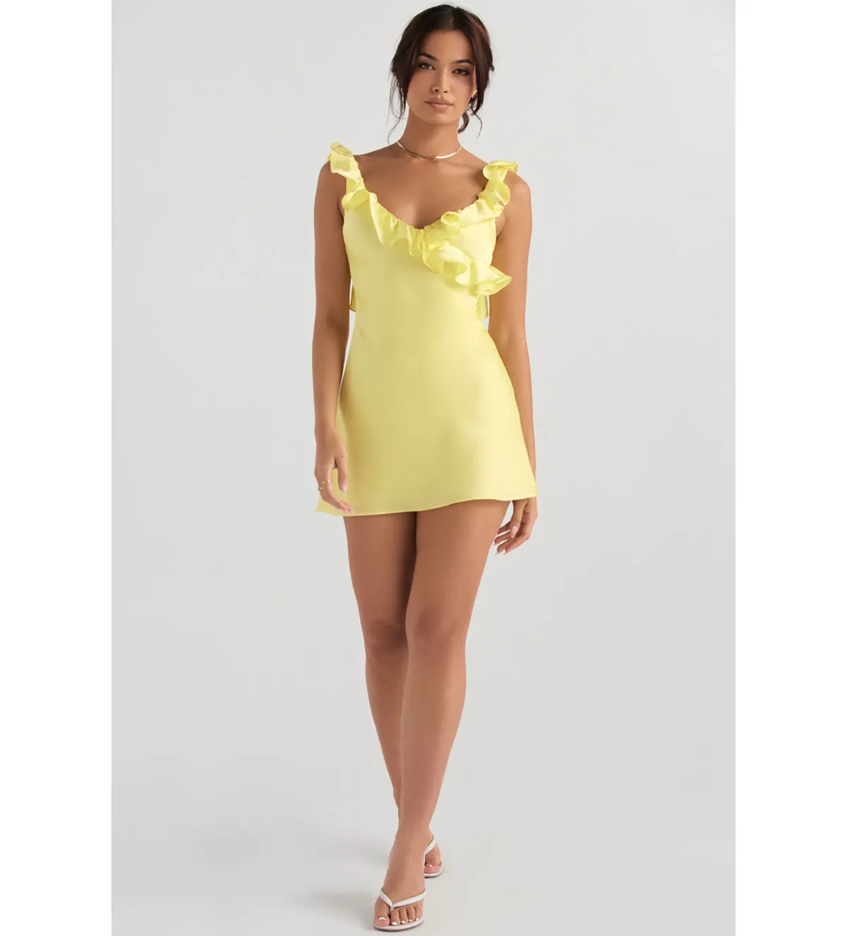 House Of CB Tink Mini Dress Yellow Size XS/AU 6  - Image 1