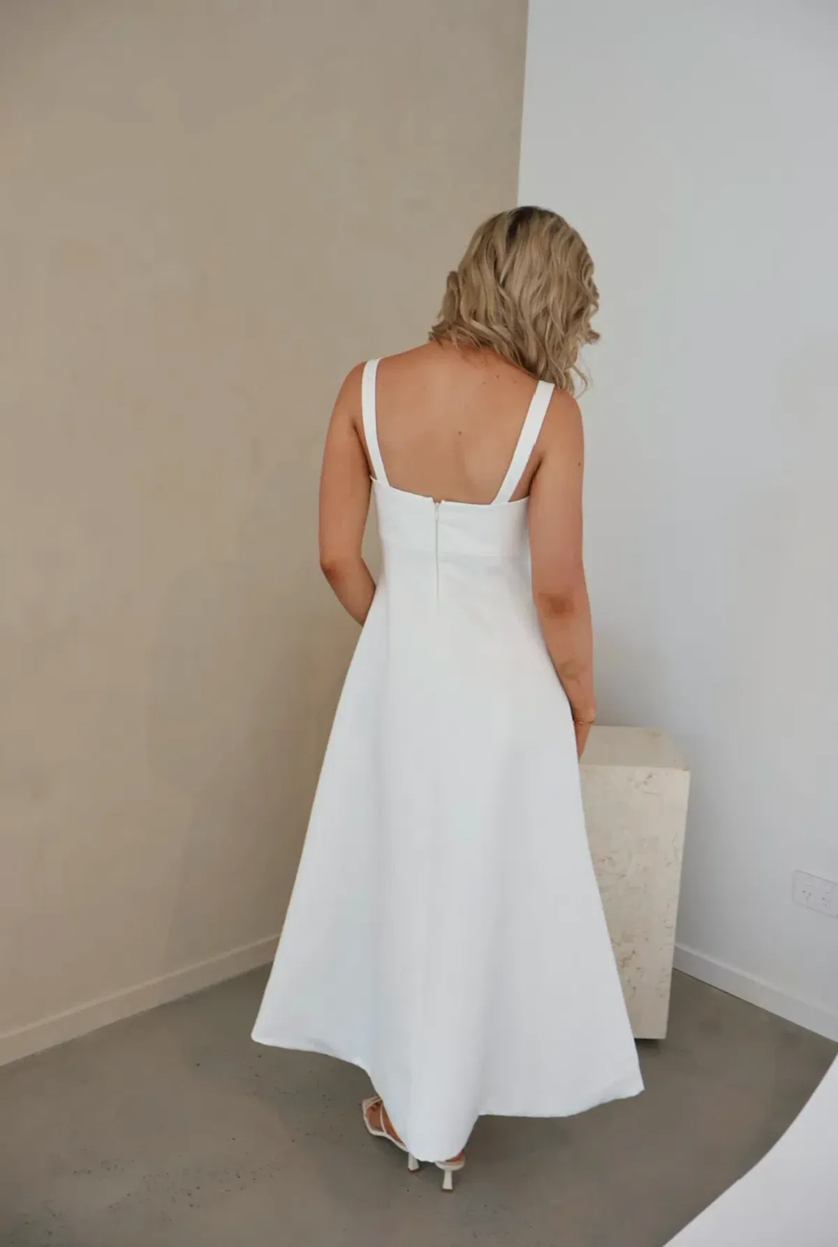 Leo Lin Odette Midi Dress Snow Size 8 - Image 3