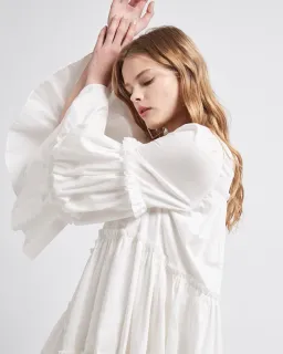 Aje L'Espirit Mini Dress White Size 6 for rent on The Volte - image 4