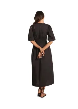 Faithfull The Brand Agnata Midi Dress Black Size 6 for rent on The Volte - image 4