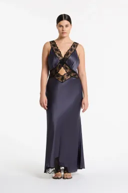 Sir the label Aries Cut Out Gown Navy Size 3/ AU 12 for rent on The Volte - image 2