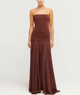 Esse Studios Illi Band Maxi Dress in Java Size 8 for rent on The Volte - image 1