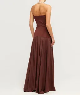 Esse Studios Illi Band Maxi Dress in Java Size 8 for rent on The Volte - image 2