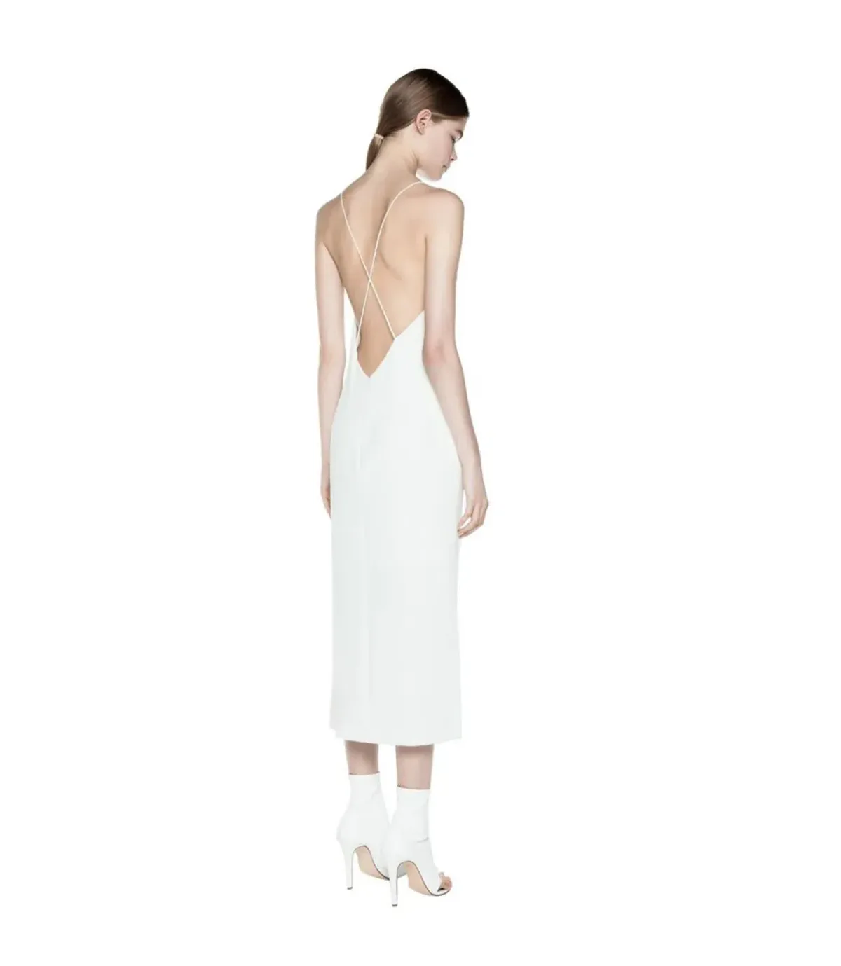 Dion Lee Fine Line Cami Slip Dress in White Size 8 - Image 2