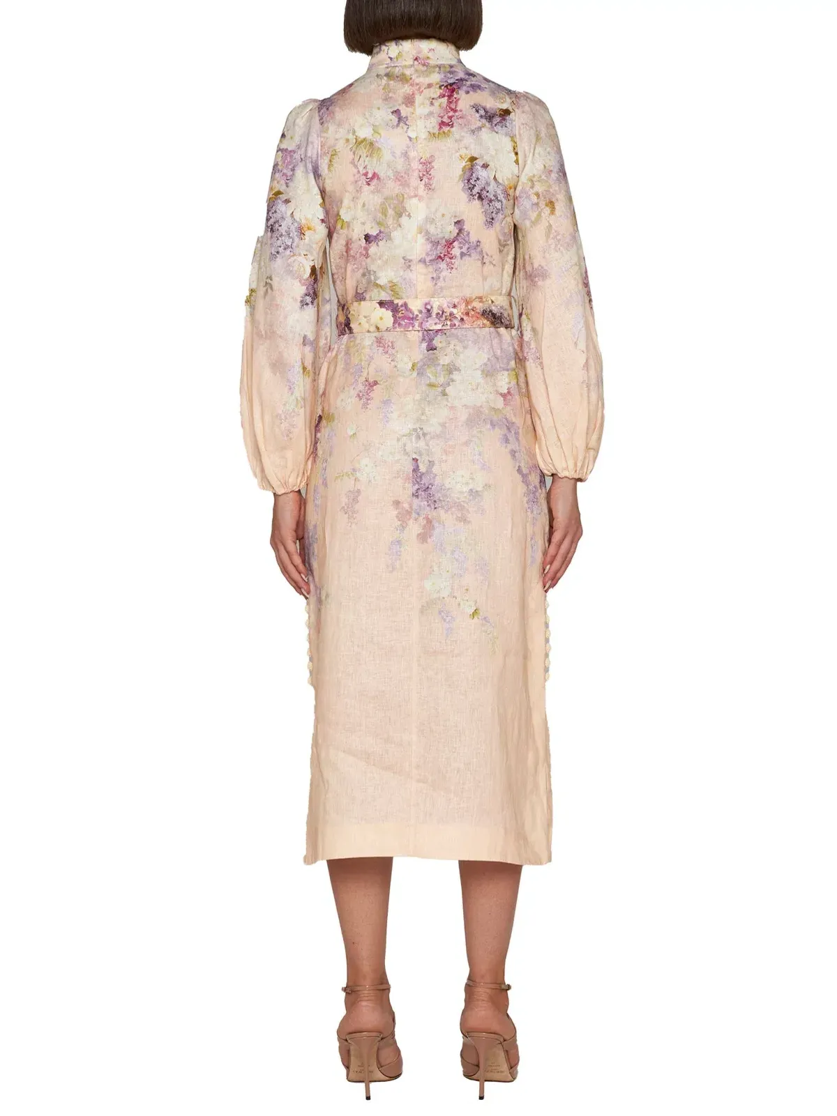 Zimmermann Lyrical Buttoned Midi Dress in Dreamy Floral Size 1/ AU 10 - Image 2