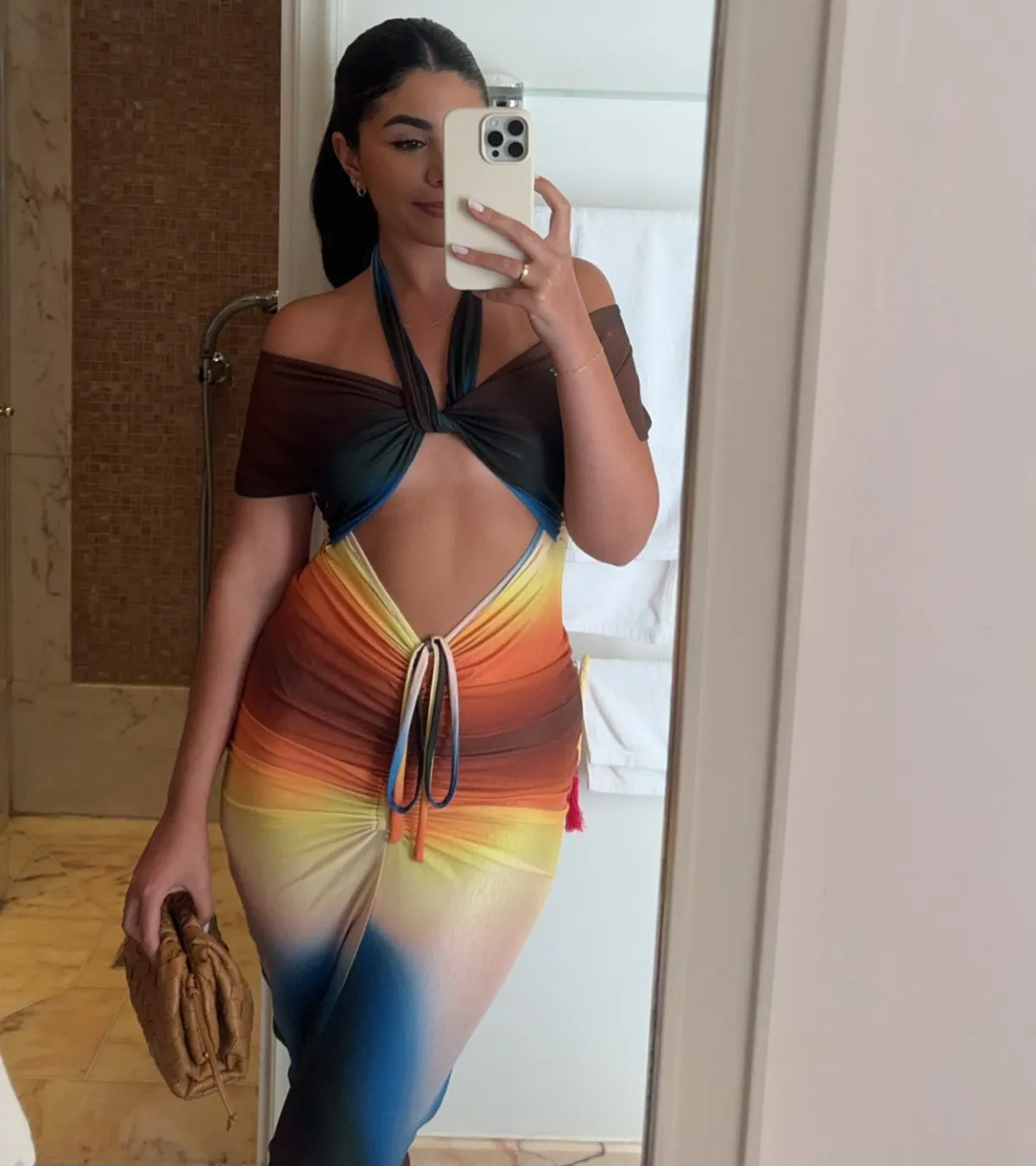 Pfeiffer Lexington Dress Earth Multi Size 8 - Image 1