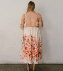 Zimmermann Devi Scallop Midi Dress in Cream Floral Size 3 / AU 10-12 for rent on The Volte - image 6