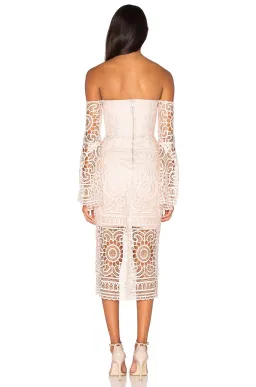 Nicholas Geo Floral Lace Eva Dress Blush Size 6 for rent on The Volte - image 3