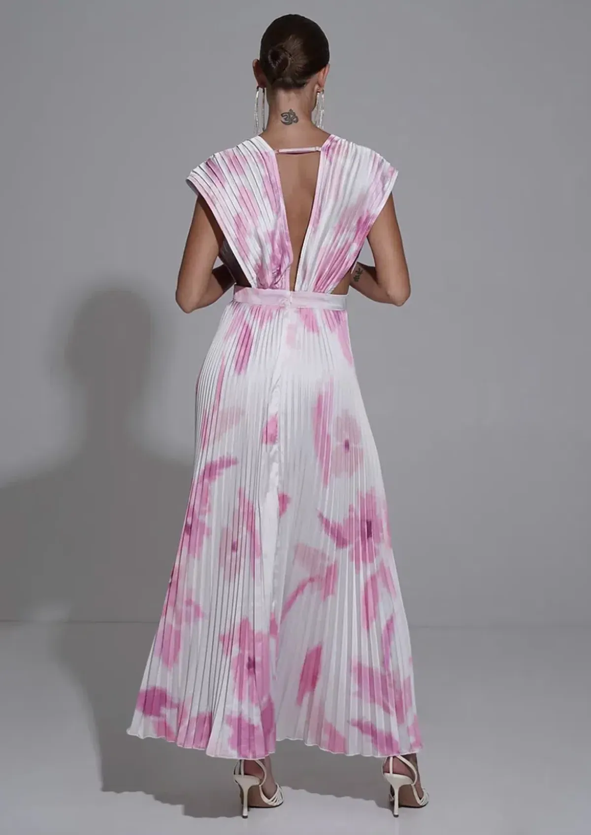 L'Idee Gala Gown Jardin Print Size 10 - Image 5