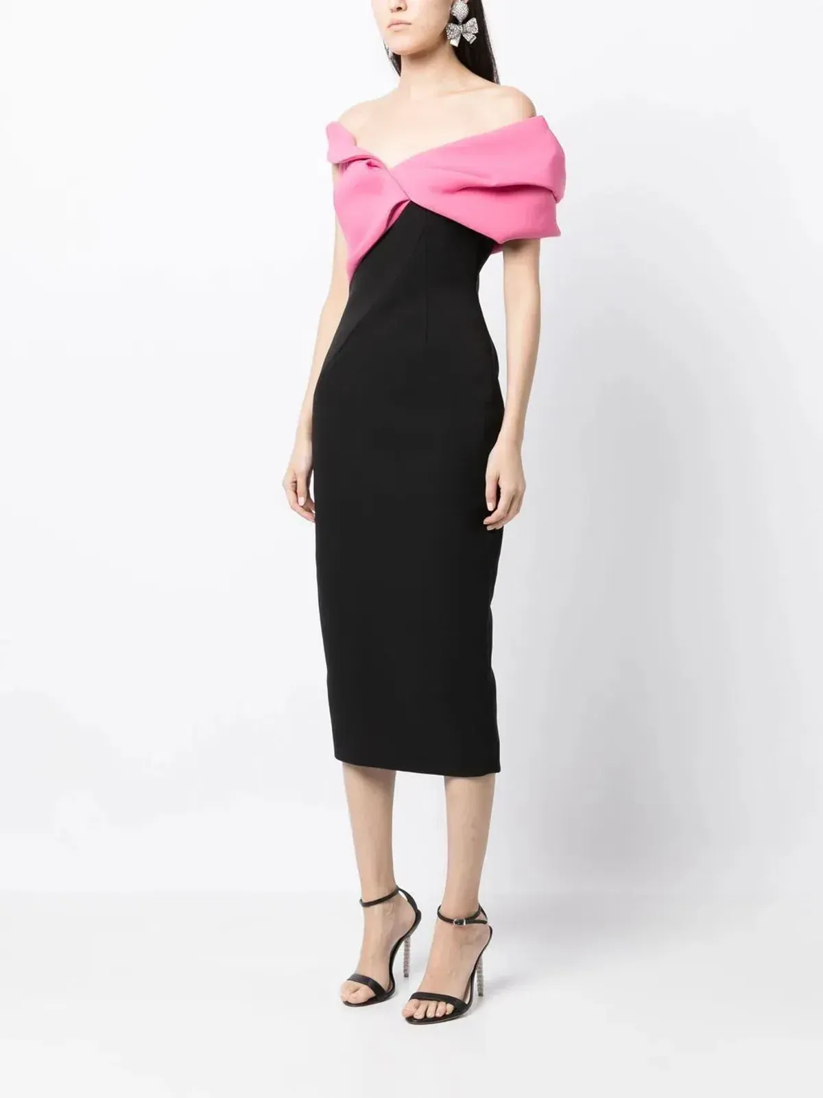 Rachel Gilbert Matteo Sleeveless Dress Pink/Black Size 0 / AU 6 - Image 1