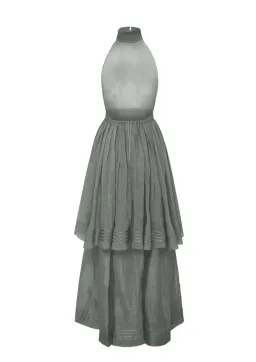 Aje Sienna Maxi Dress Grey Size 6 for rent on The Volte - image 2