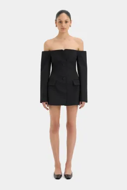 Sir the Label Sandrine Tailored Mini Dress in Black Size 1 / AU 8 for rent on The Volte - image 1