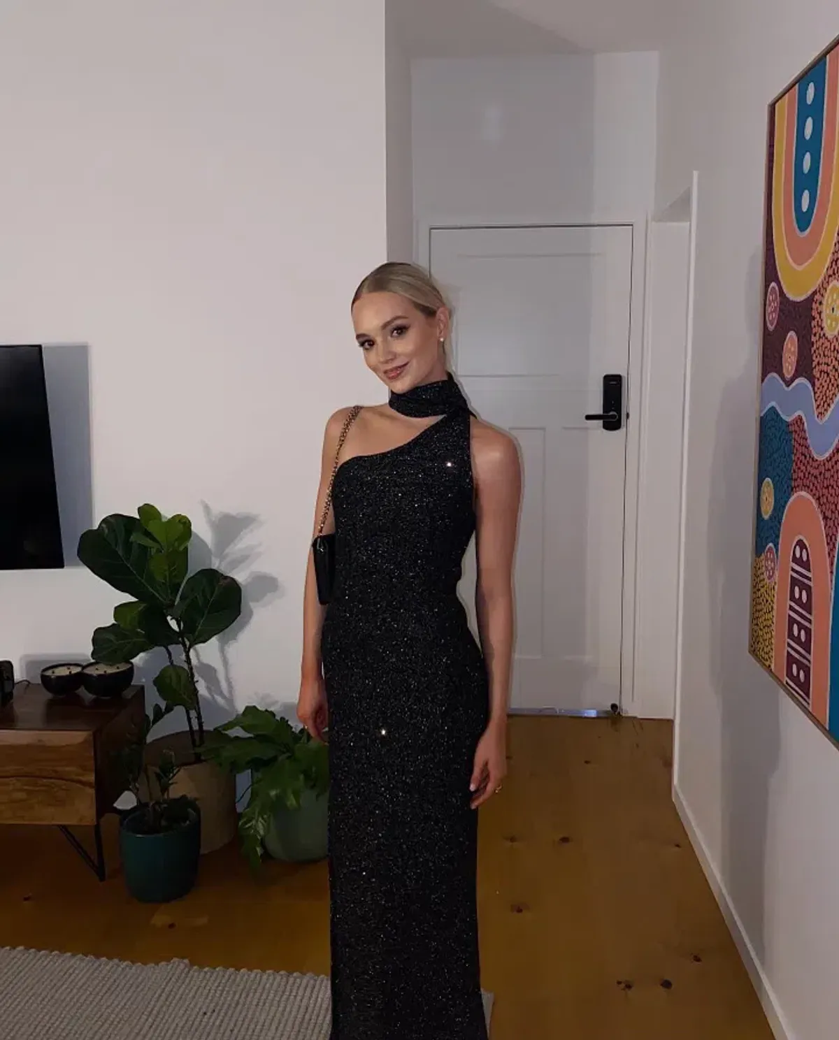 Asta Resort Jennifer Dress Charcoal Sequin Size S / AU 8 - Image 3