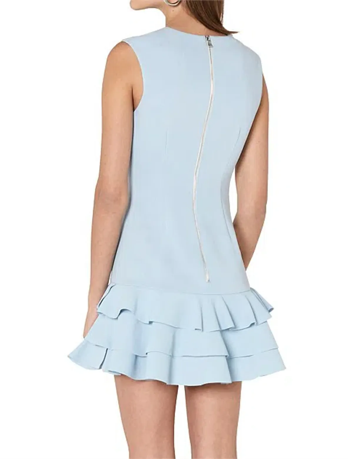 By Johnny Ice Gather Frill Mini Dress Blue Size 8  - Image 3