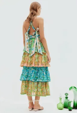 Alemais Dreamer Halter Tier Dress in Multi Size 10 for rent on The Volte - image 3