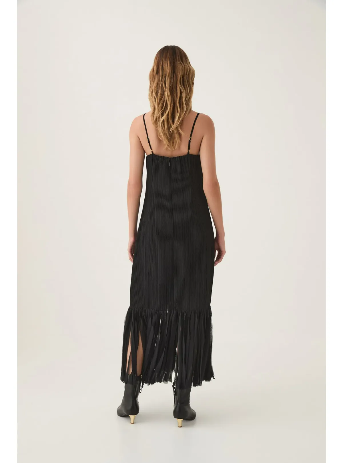 Aje Arris Fringed Maxi Dress in Black Size AU 14 - Image 4