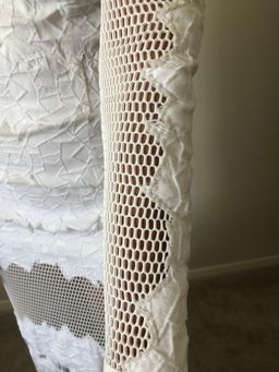 Jonathan Simkhai Burnout Brocade Long Sleeve Dress White Size 8 for rent on The Volte - image 7