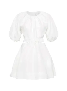 Aje Mimosa Cut Out Mini Dress in Ivory Size AU 6 for rent on The Volte - image 7