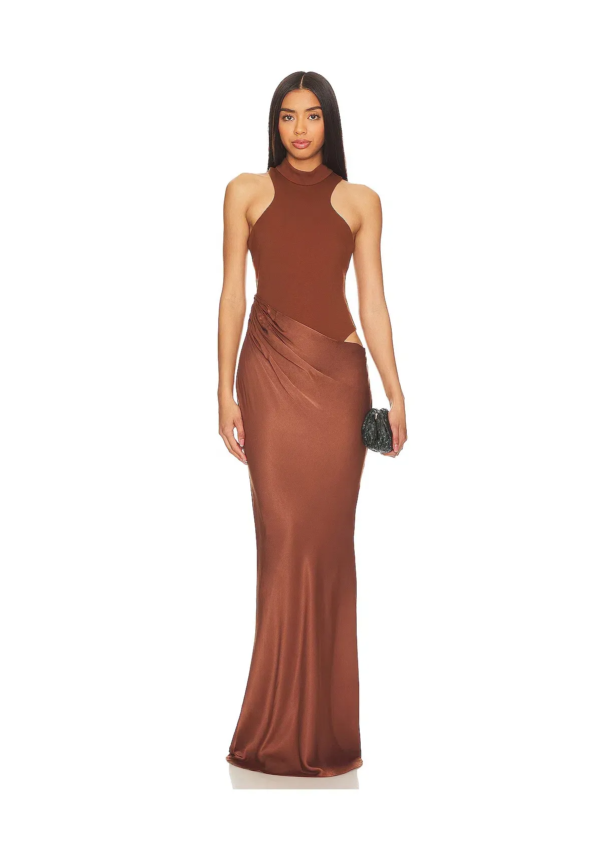 Camila Coelho Estrella Maxi Dress Nutshell Brown Size S / AU 8 - Image 1
