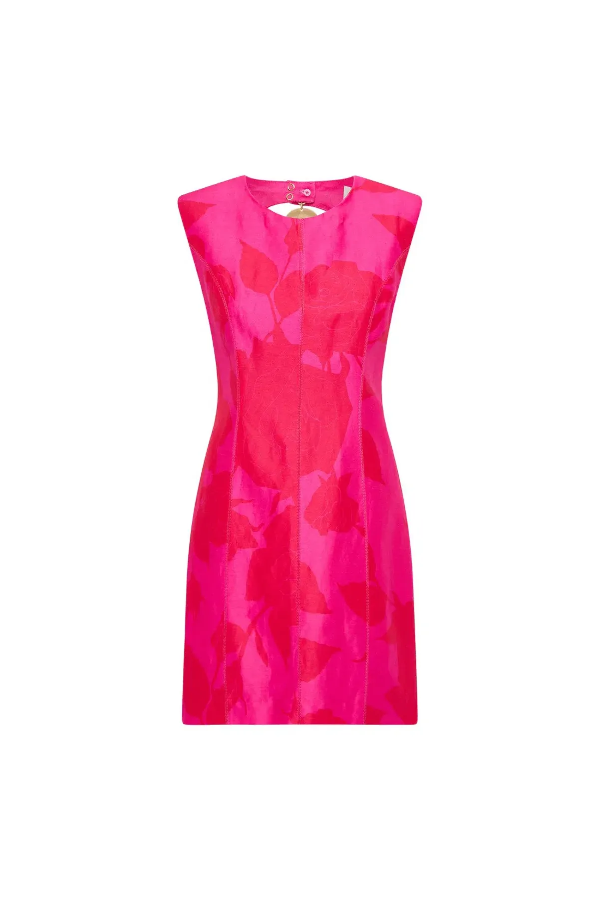 Aje Cove Pendant Mini Dress Pink Red Print Size 16 - Image 3