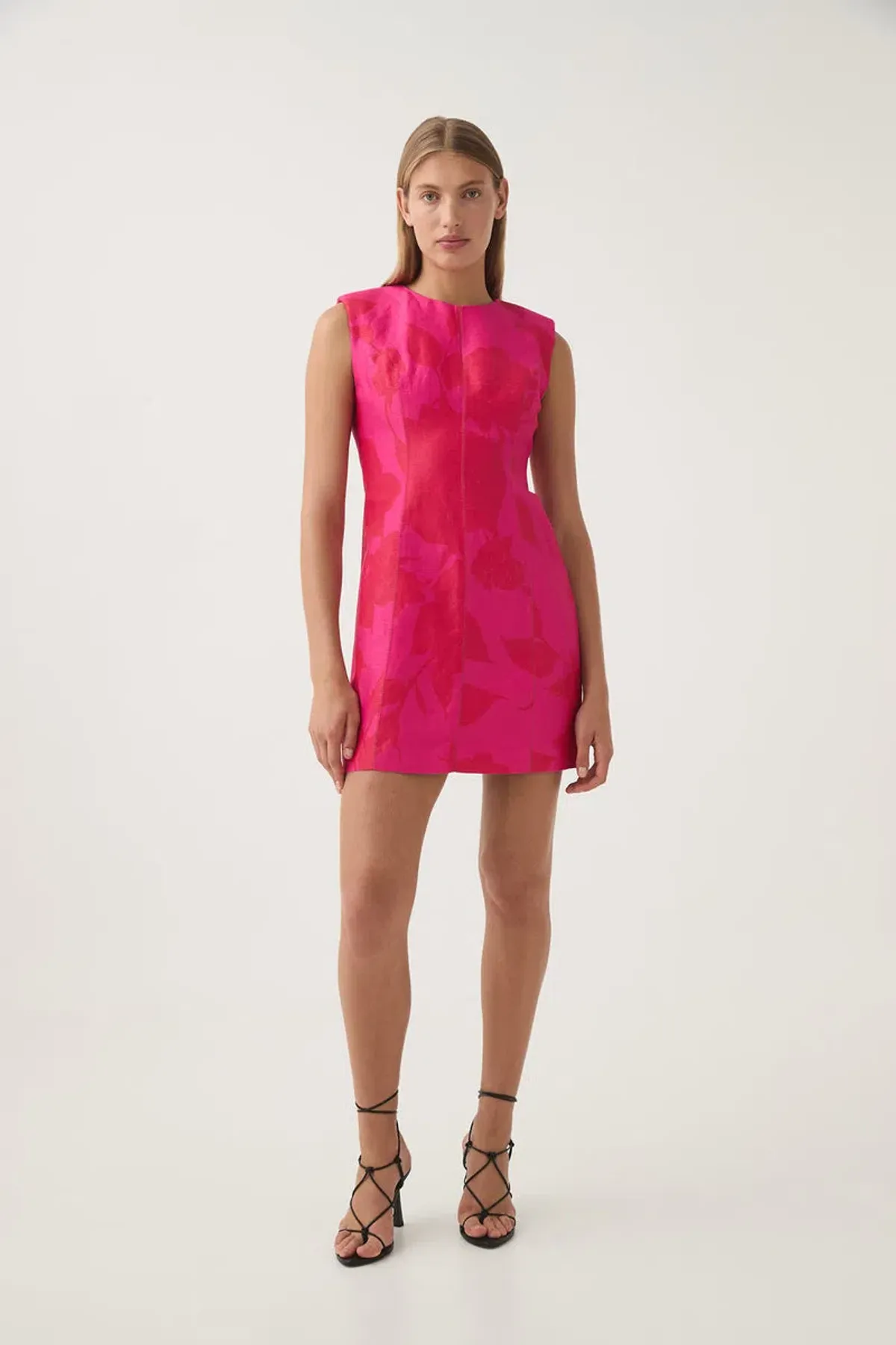 Aje Cove Pendant Mini Dress Pink Red Print Size 16 - Image 1