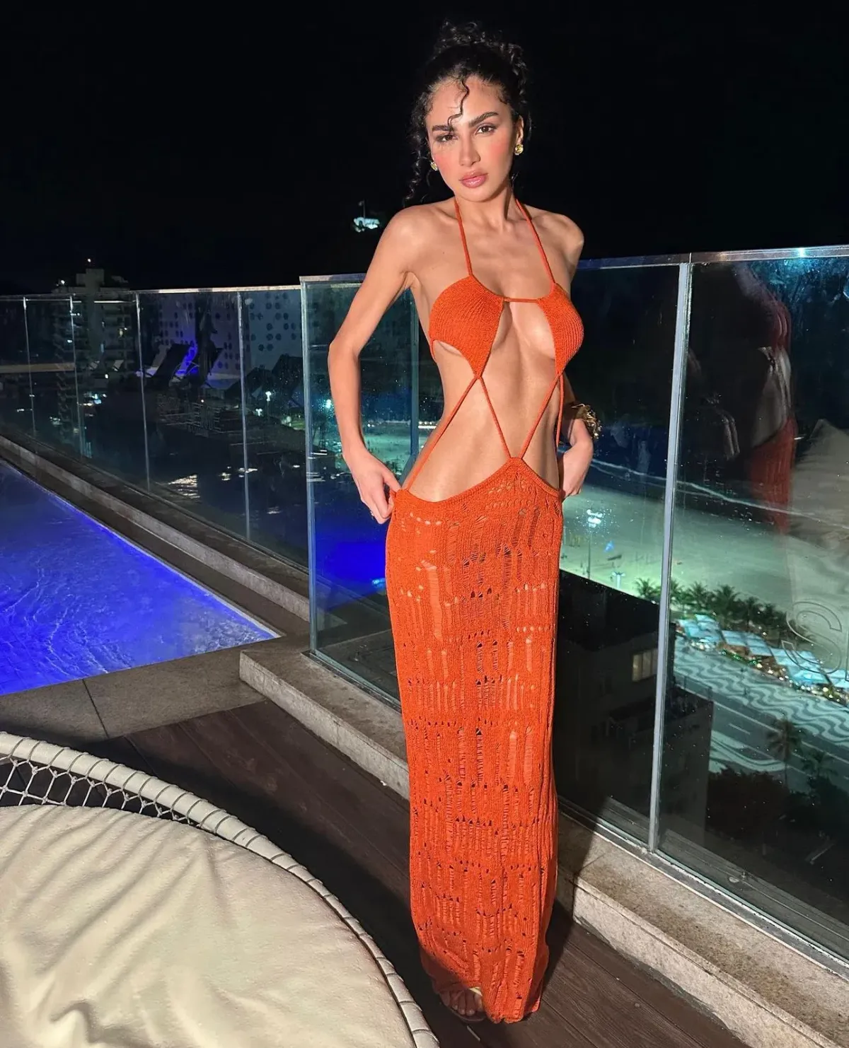 Jaded London Rumba Maxi Dress Orange Size 6 - Image 2