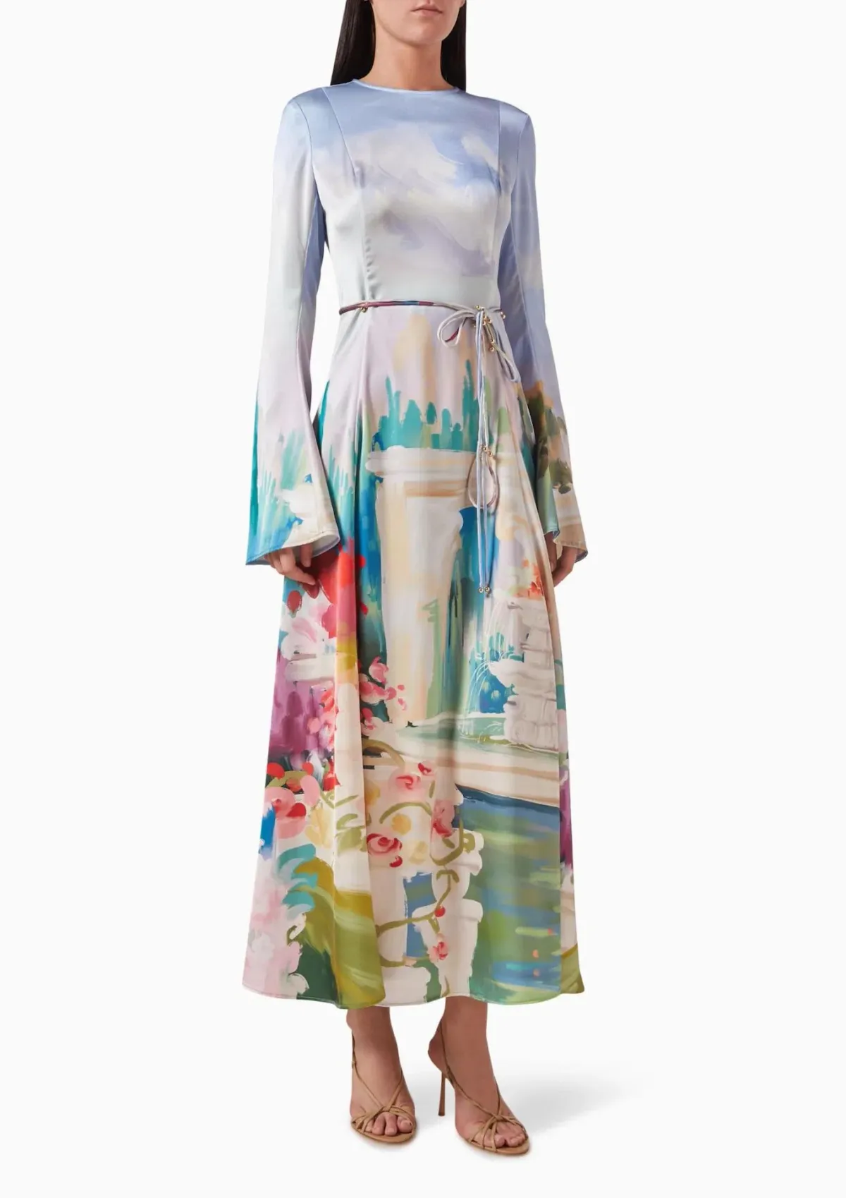 Leo Lin Francesca Maxi Dress Jardin Print Size AU 12 - Image 1