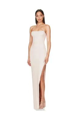 Nookie Leilani Gown in Shimmering Nude Sequins Size 6  for rent on The Volte - image 1